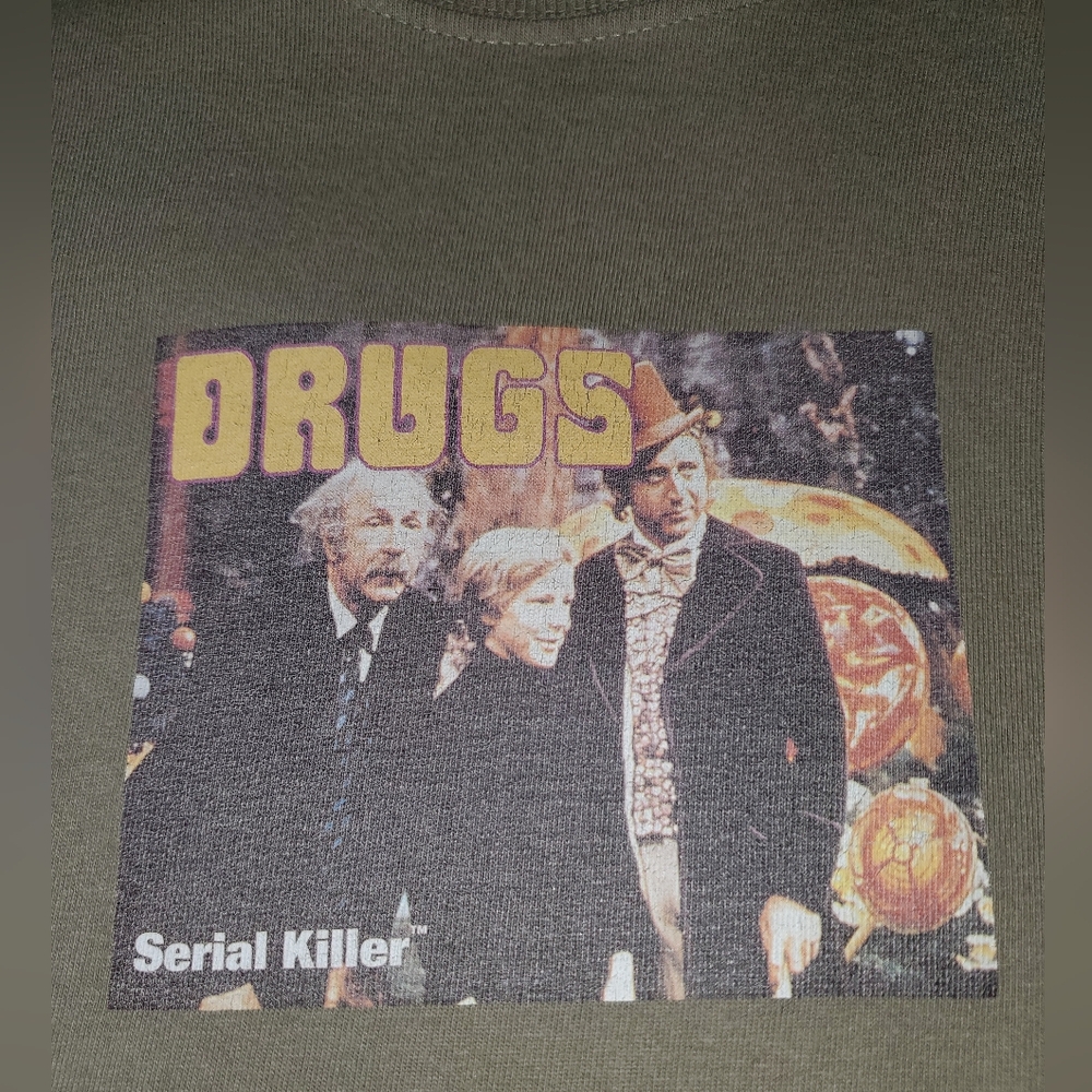 Vintage Serial Killer Brand Shirt - Willy Wonka Drugs - Size XL - Rare